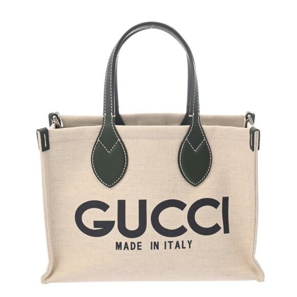 GUCCI GUCCI Print Small Tote Bag beige 772144 hand bag 800000137830000 - Picture 1 of 9